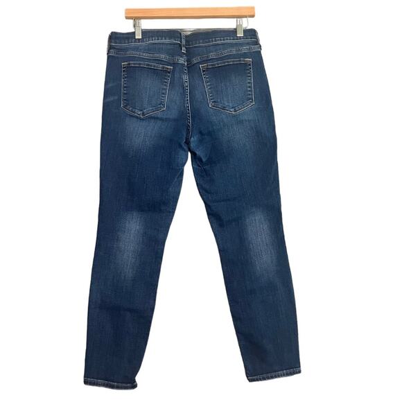 J. Crew Skinny Stretch Denim Jeans 30/28 Whiskered Front Dark Basic Casual - Picture 4 of 9